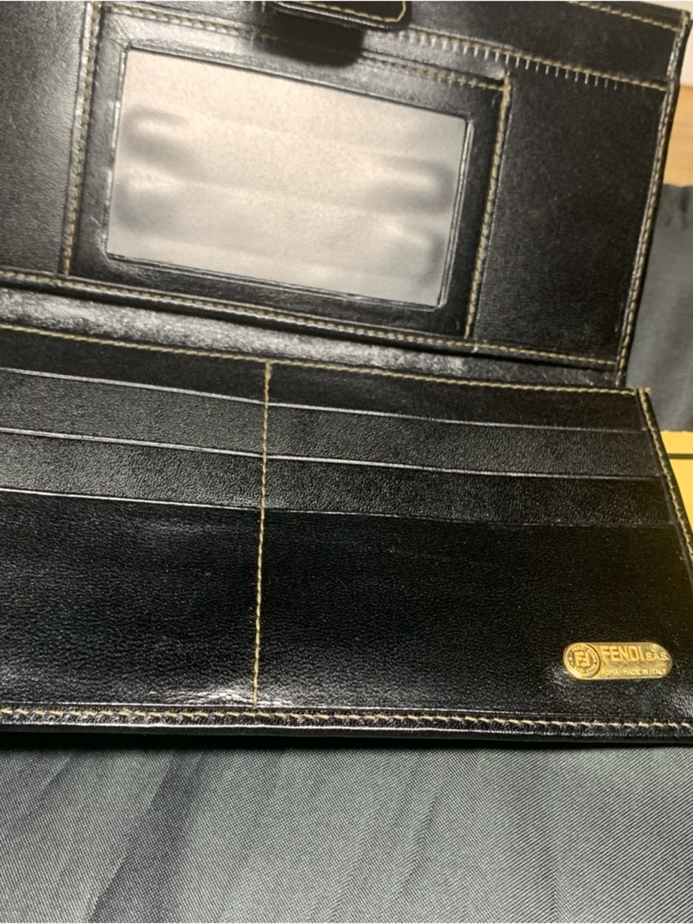 Fendi Zucca Canvas Bifold Wallet in Brown and Black - Picture 16 of 17